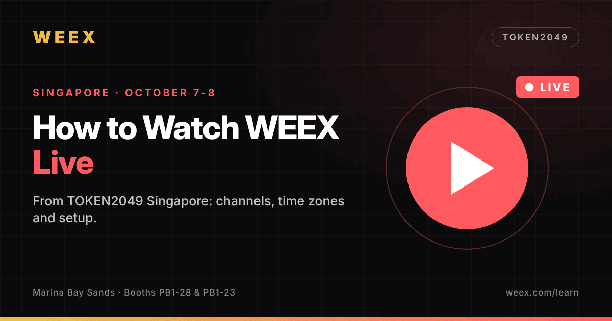 Comment suivre WEEX en direct depuis TOKEN2049 Singapour le 07/10-08/10