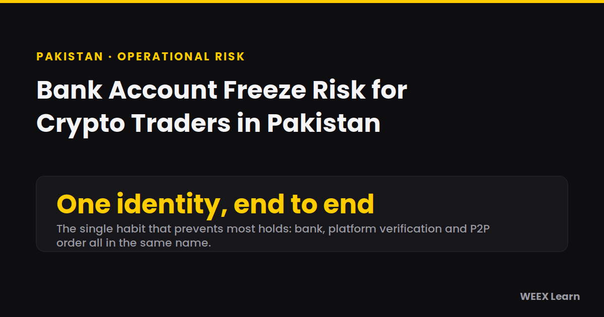 Riesgo de congelamiento de cuenta bancaria para traders de criptomonedas en Pakistán en 2026