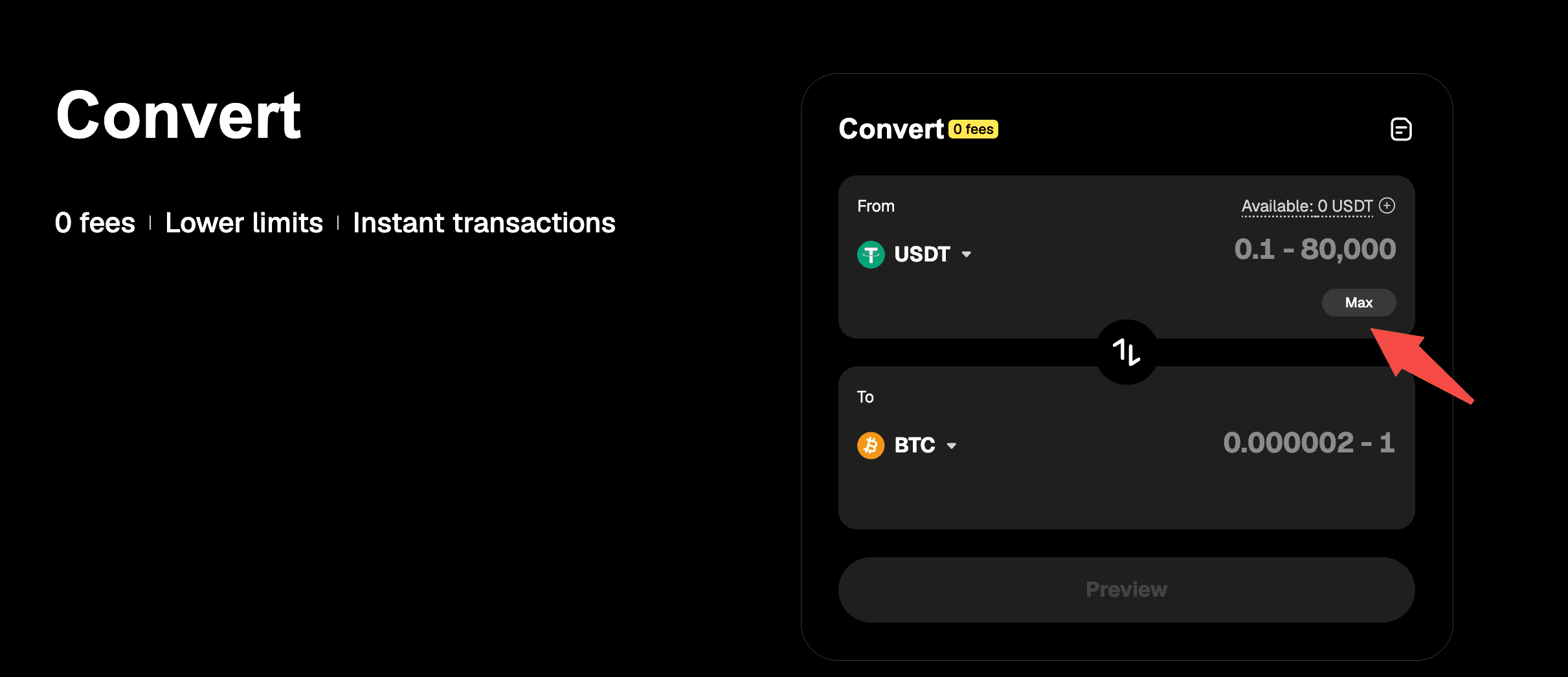 How Does the Max Button Work on WEEX Convert
